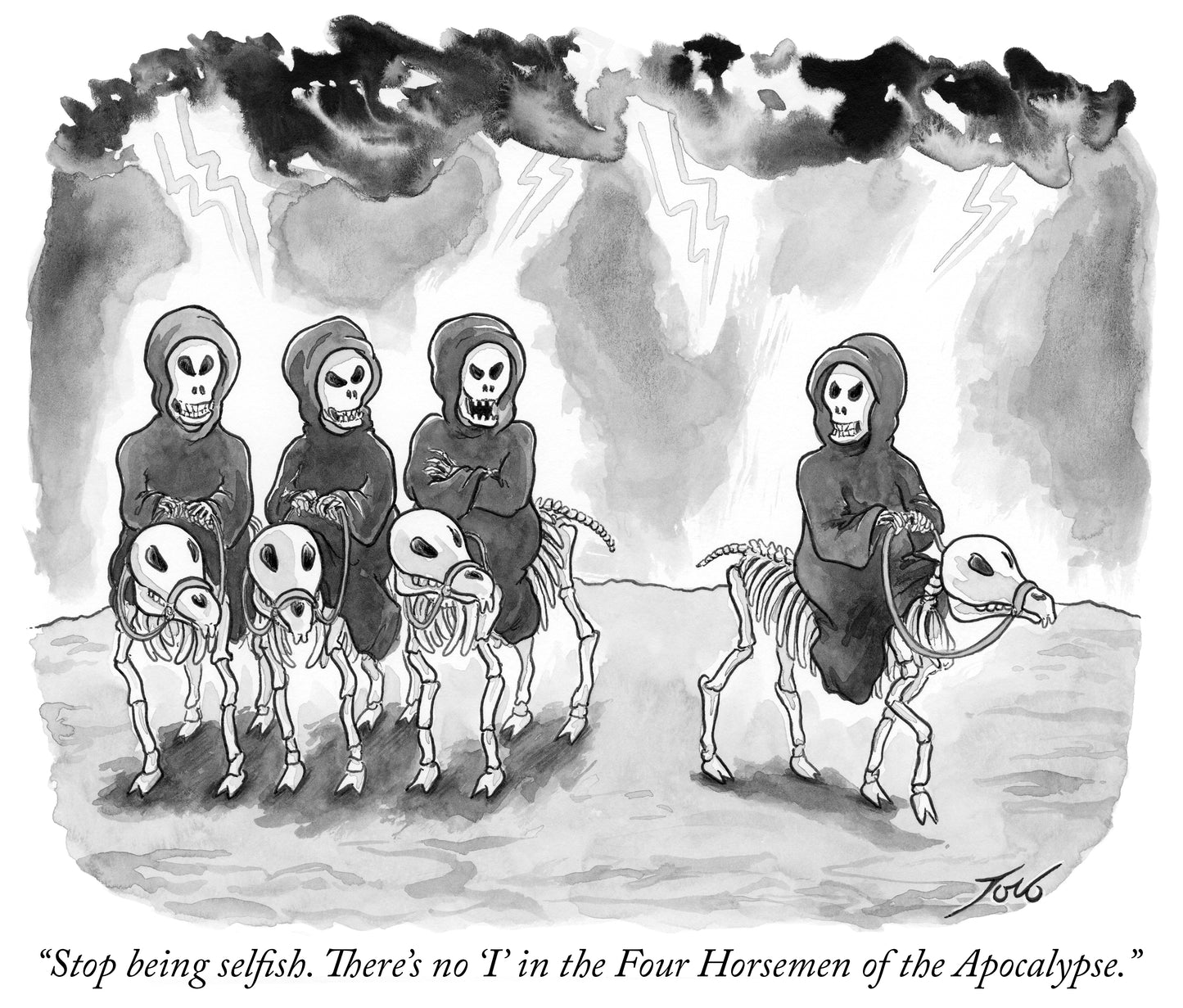 There's No 'I' in the Four Horsemen Art Print