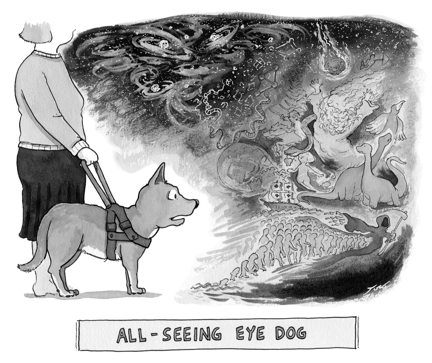 All-Seeing Eye Dog Art Print