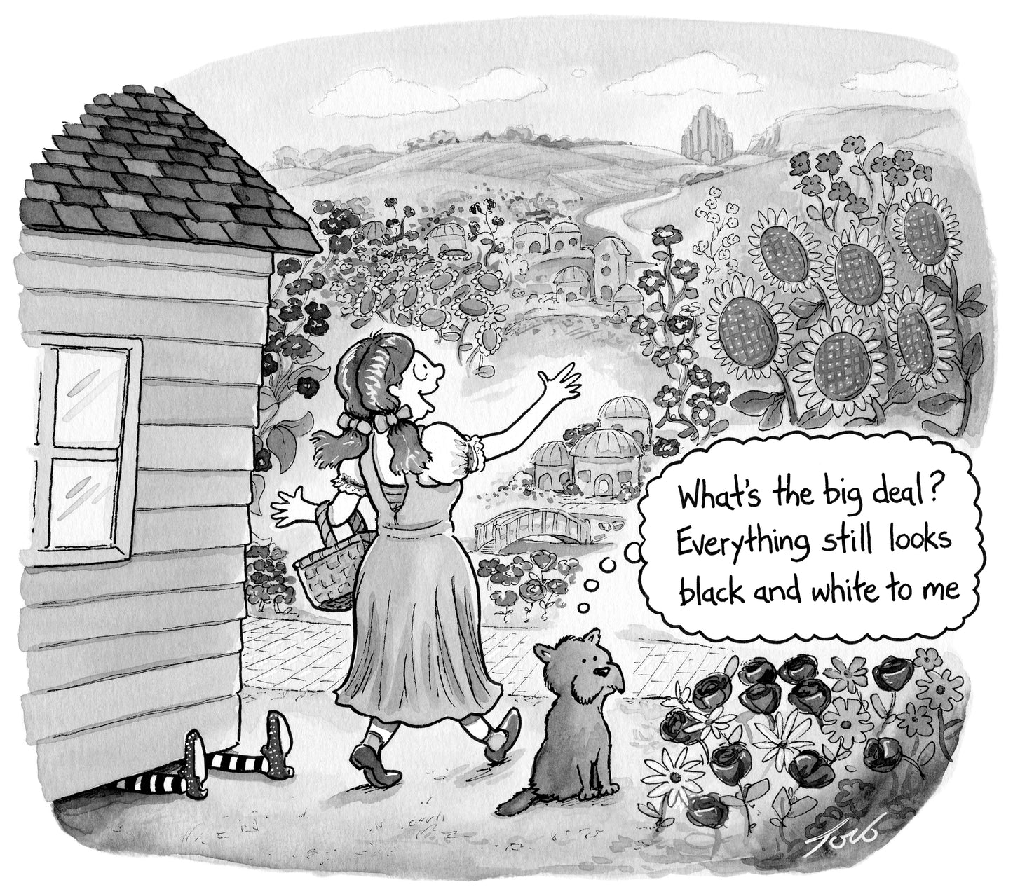 Everything Still Looks Black and White To Me Art Print