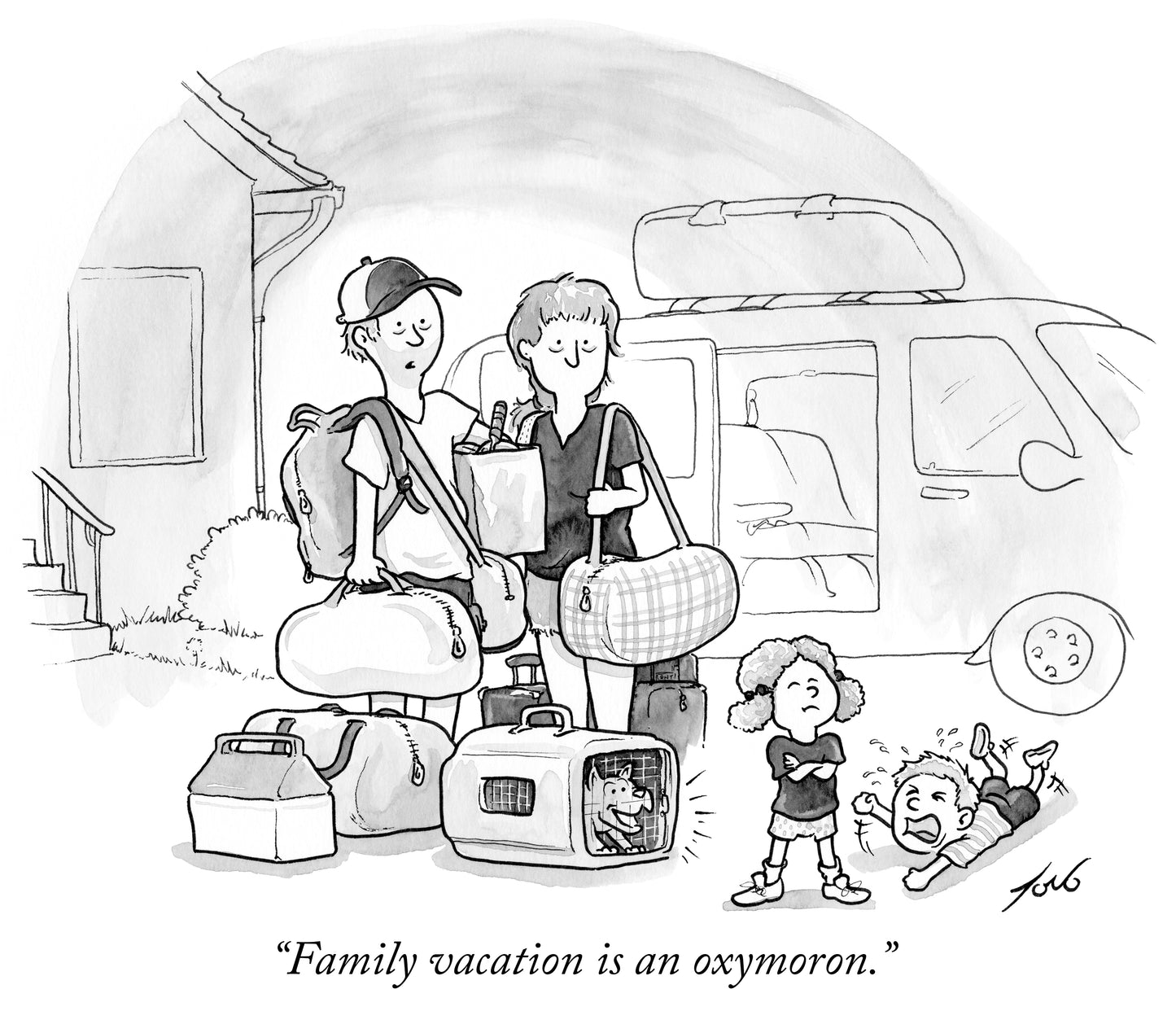 Family Vacation is an Oxymoron Art Print